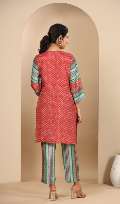 Pavitra scarlet printed co-ord set