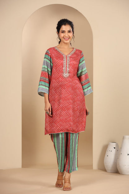 Pavitra scarlet printed co-ord set