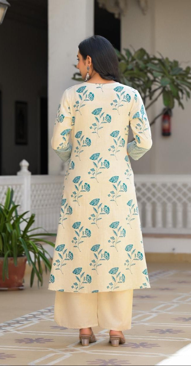 Bhakti Sea Printed Cotton Suit Set