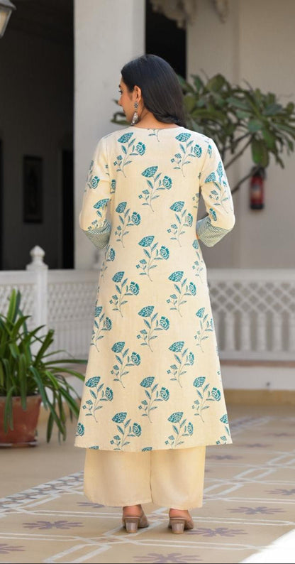 Bhakti Sea Printed Cotton Suit Set