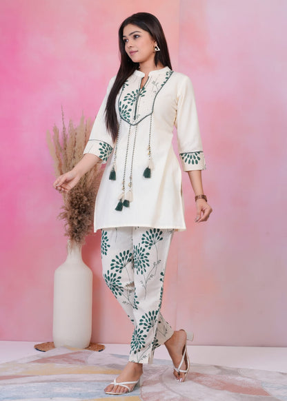 Hardik Fern Cotton Co-ord Set