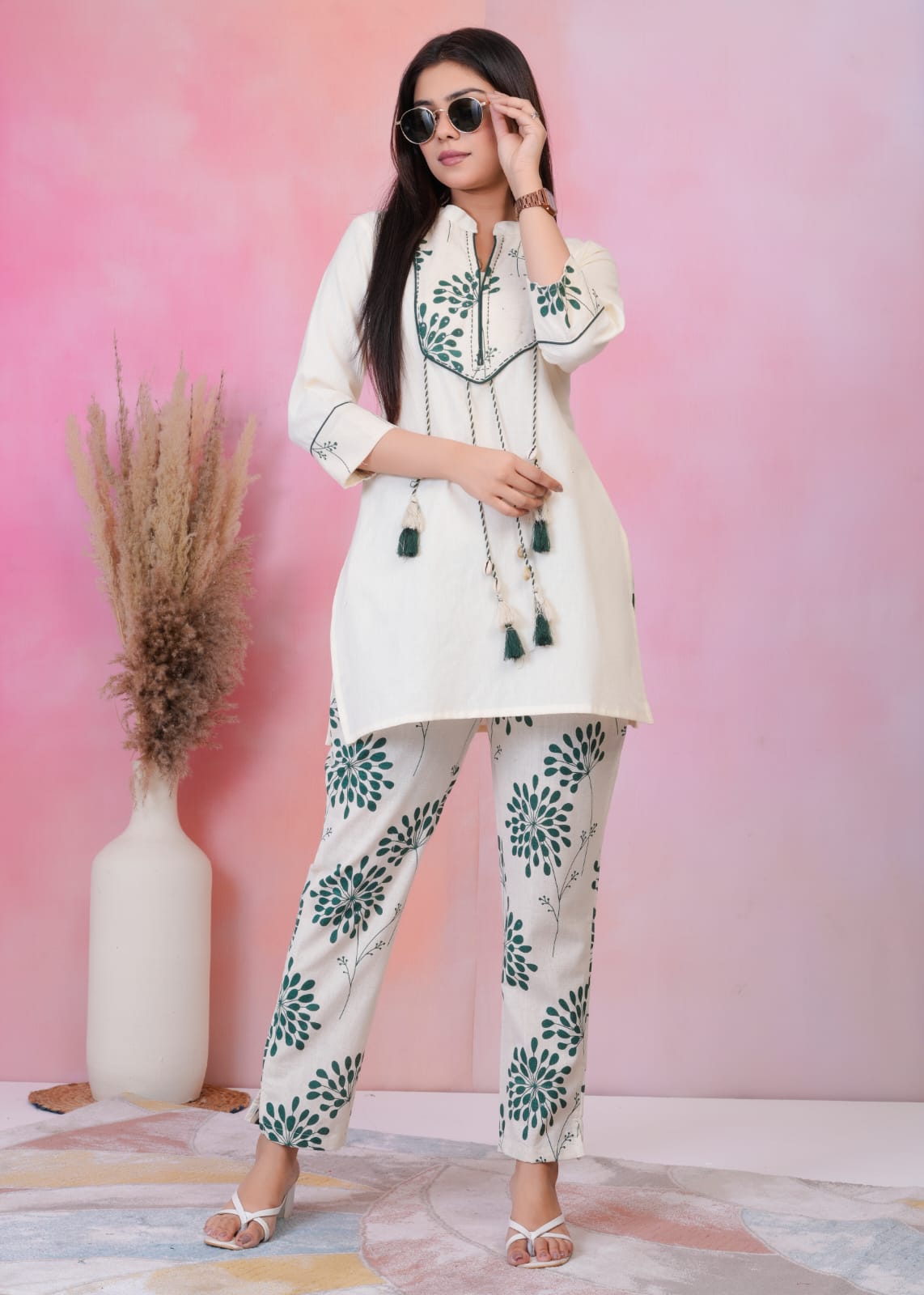 Hardik Fern Cotton Co-ord Set