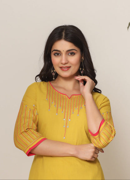 Mika sunshine kurta pant set