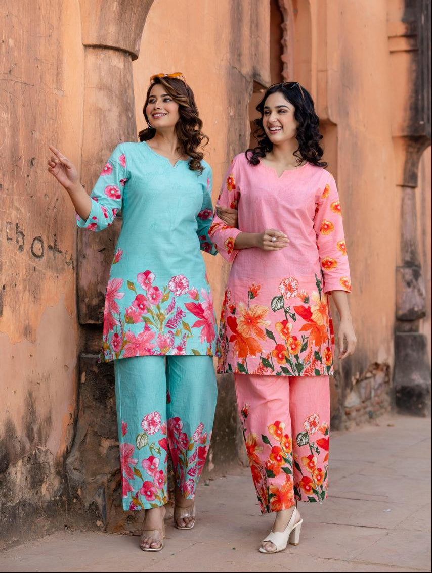 Ushoshi Candy printed Cotton co-ord Set