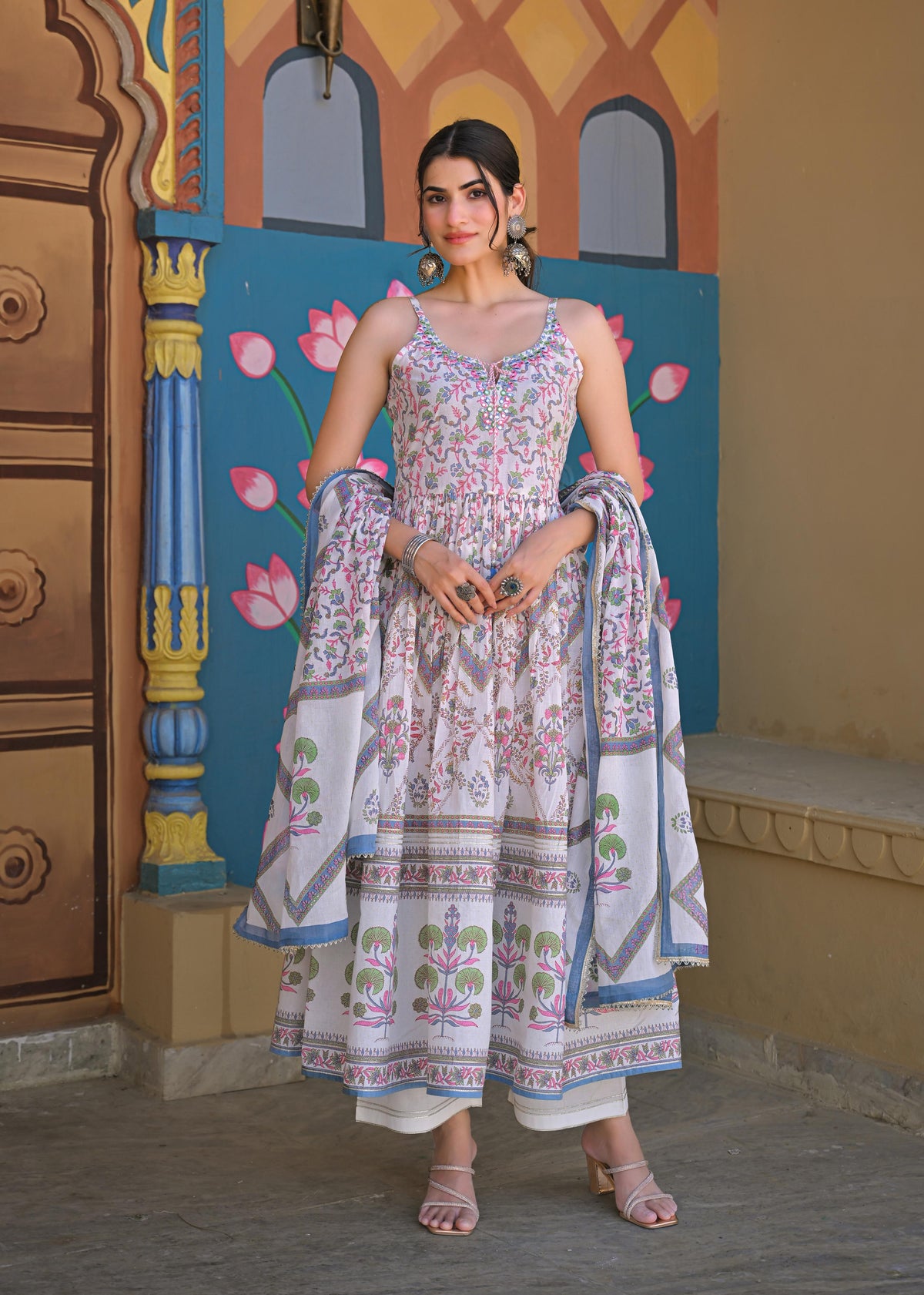 Tridhara dreamy cotton suit set