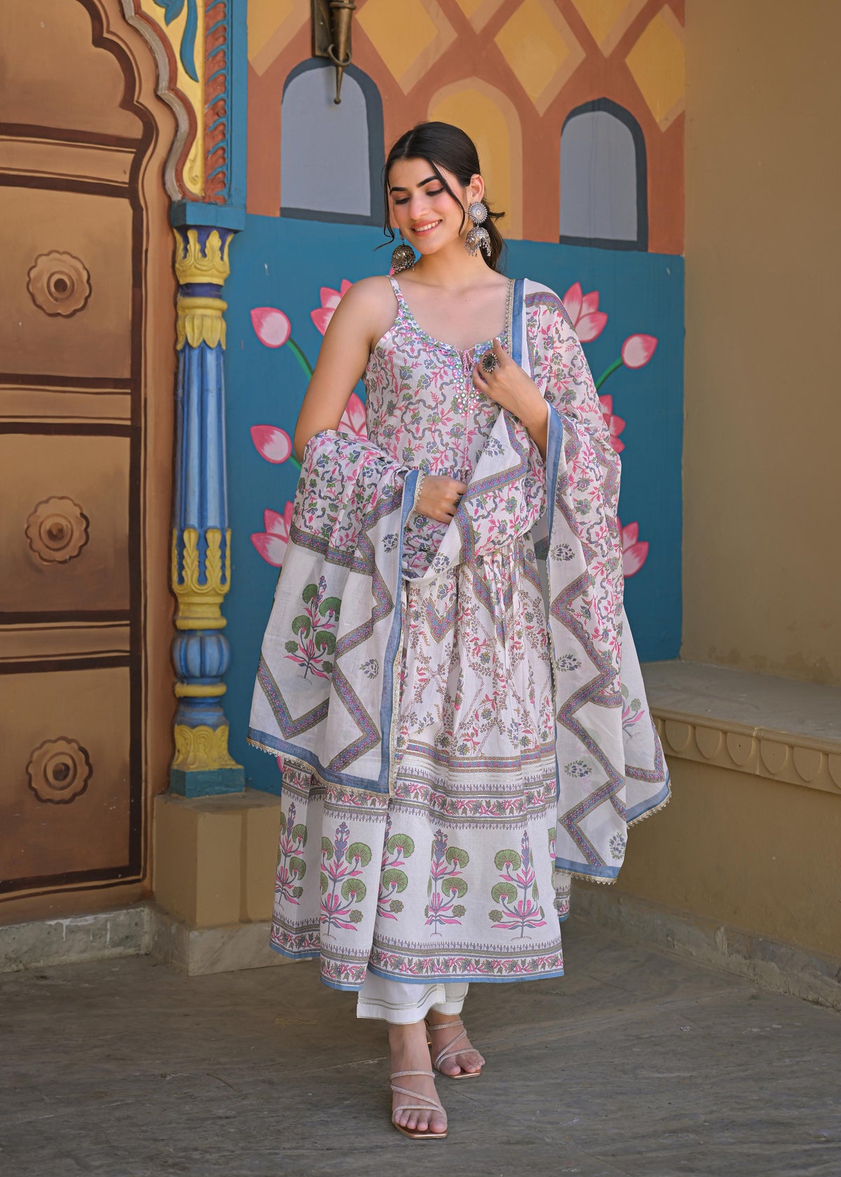 Tridhara dreamy cotton suit set
