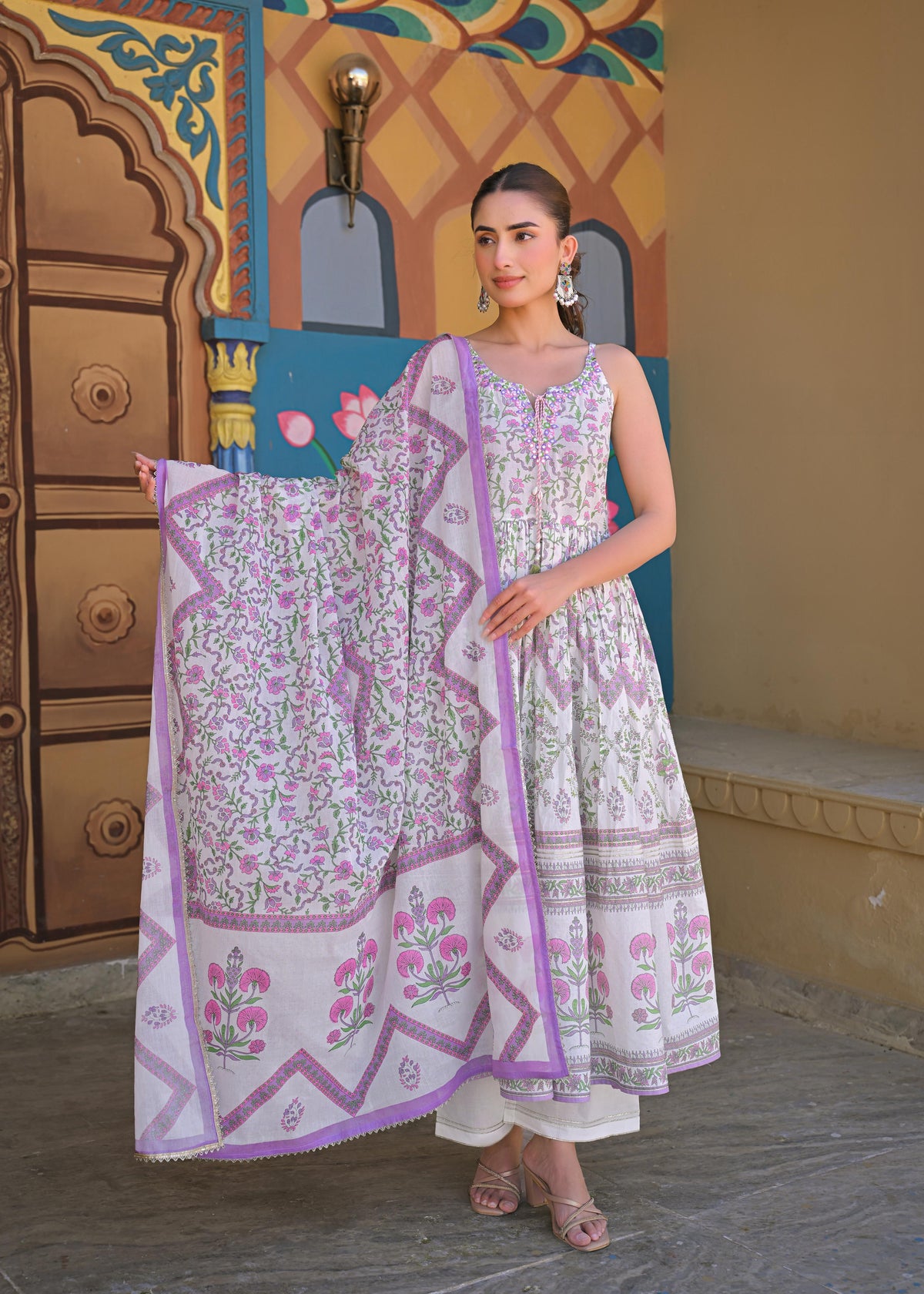 Tridhara Misty cotton suit set