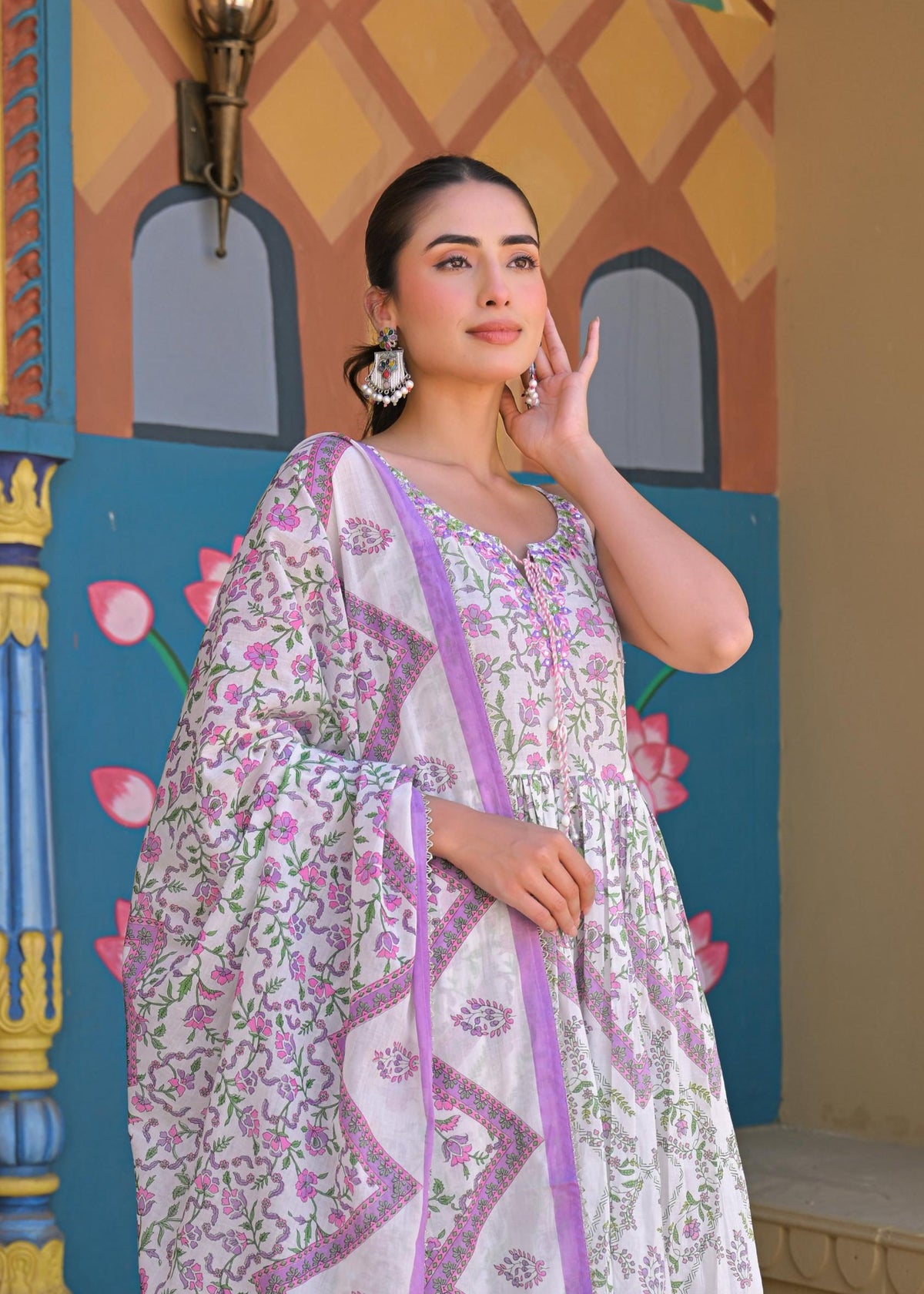 Tridhara Misty cotton suit set