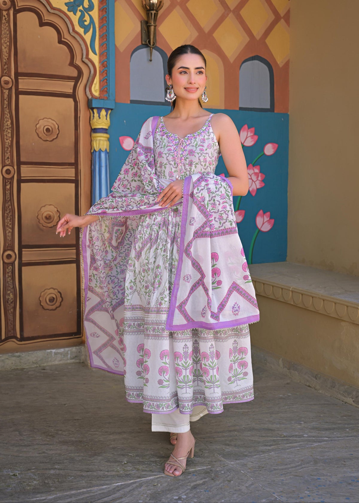 Tridhara Misty cotton suit set