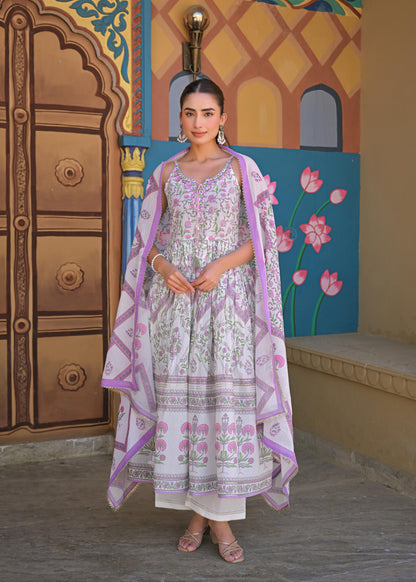 Tridhara Misty cotton suit set