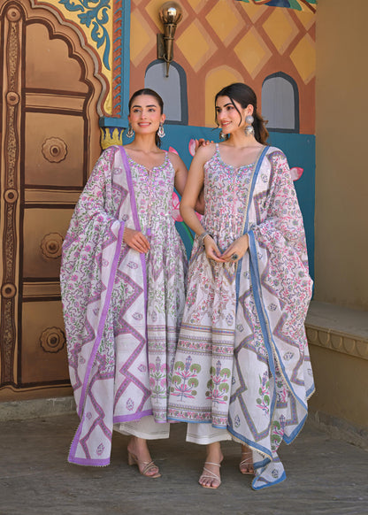 Tridhara Misty cotton suit set