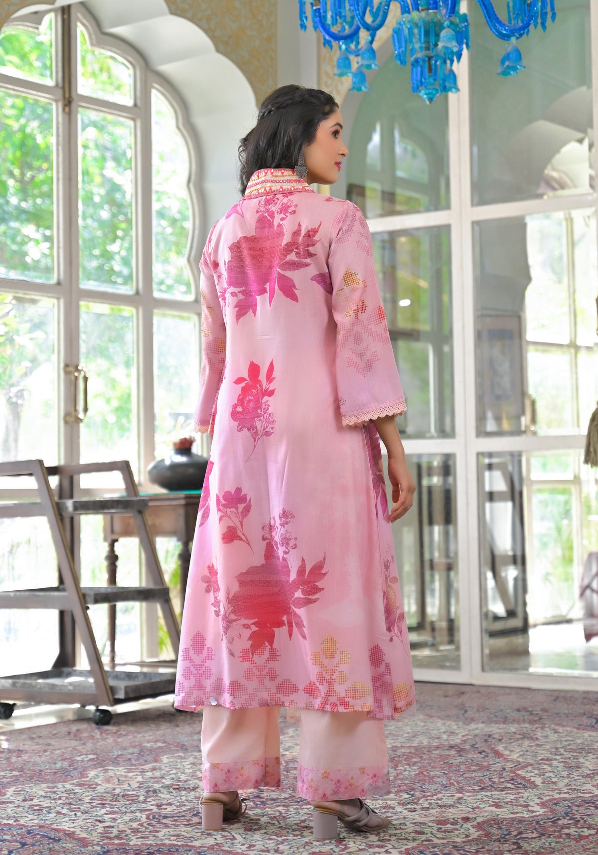 Lakshita rose printed cotton suit set