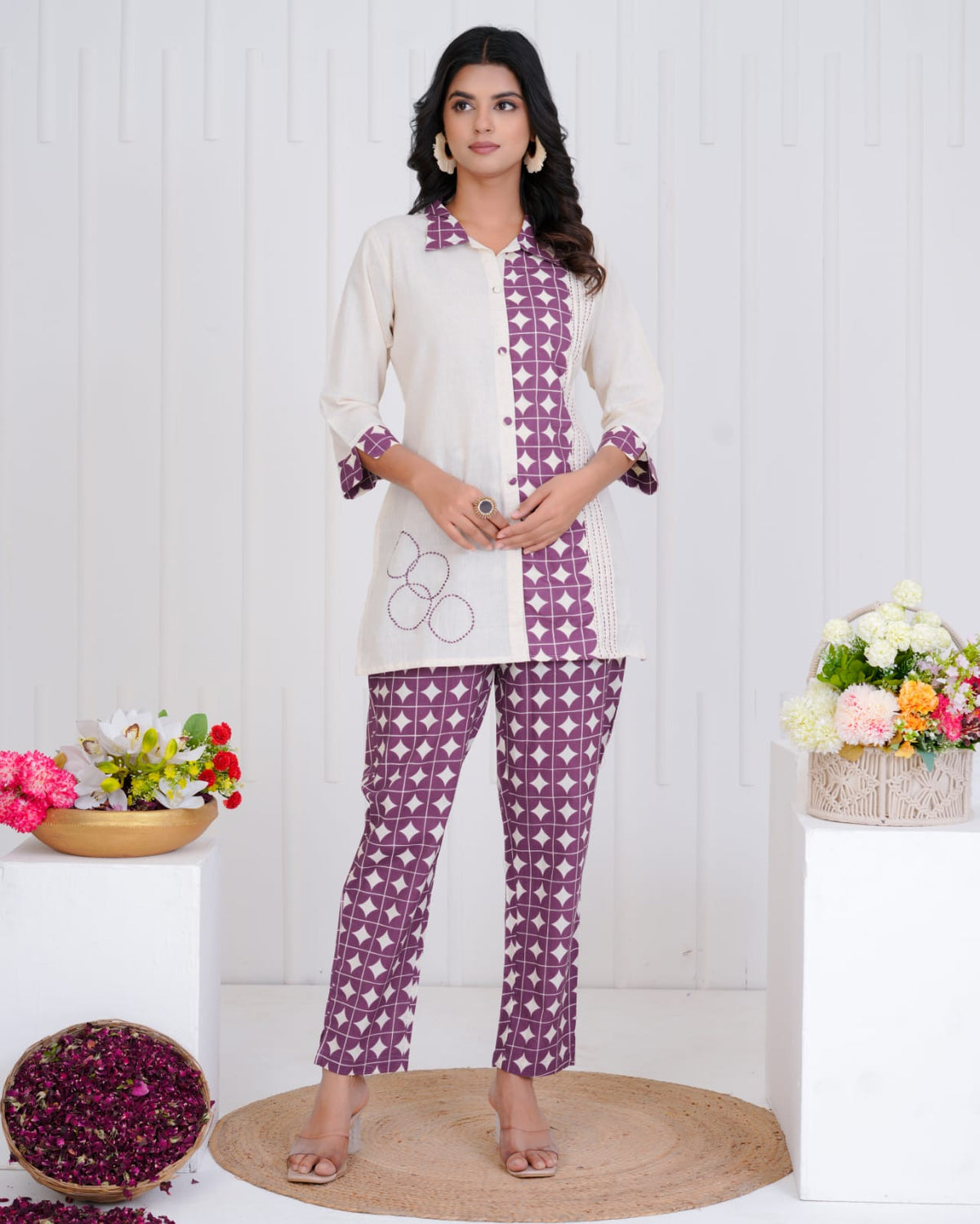 Vibha Raisin Printed Co-ord Set