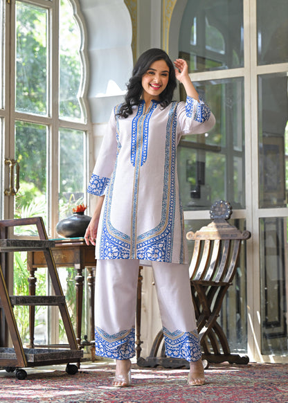 Vastramaya Cloud Printed Cotton co-ord set
