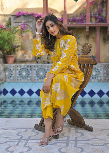 Yutika Amber Cotton Kurta Pant Set