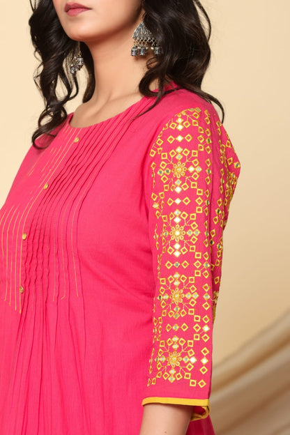Mika Punch Embroidery Kurta Pant Set
