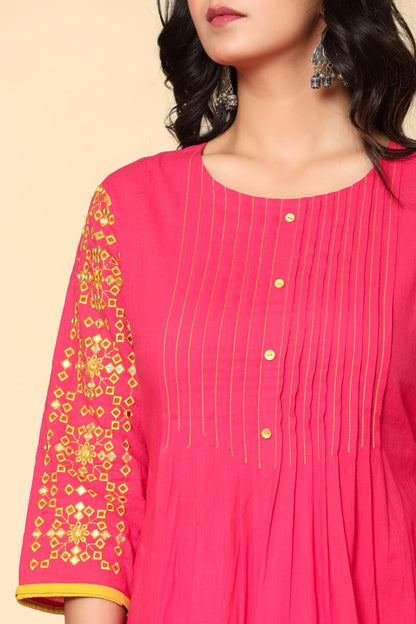 Mika Punch Embroidery Kurta Pant Set
