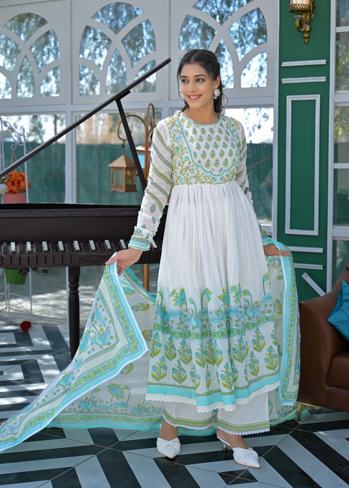 Lakshita arctic Printed Cotton Suit Set