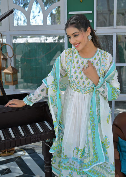 Lakshita arctic Printed Cotton Suit Set