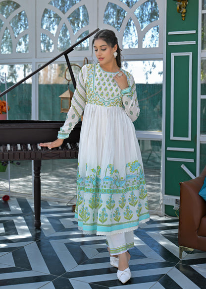 Lakshita arctic Printed Cotton Suit Set