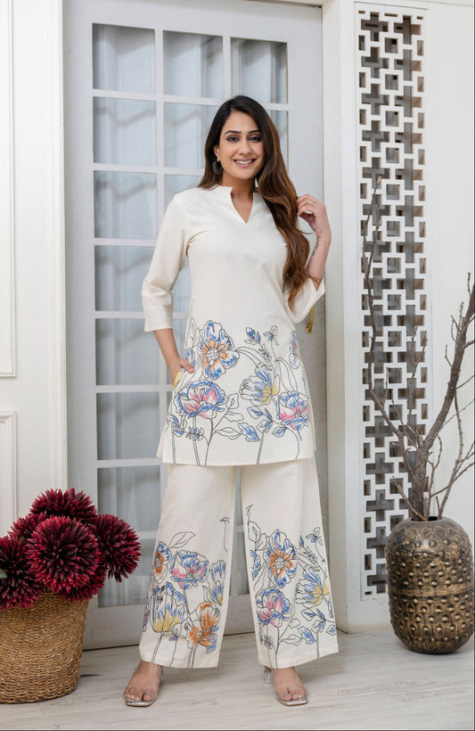 AutumnLane Hardik Daffodil Printed Cotton Co-ord Set