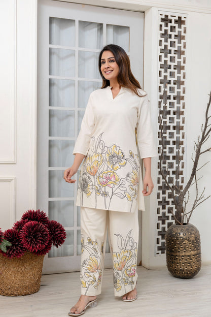 Hardik Pearl Printed Cotton Co-ord Set