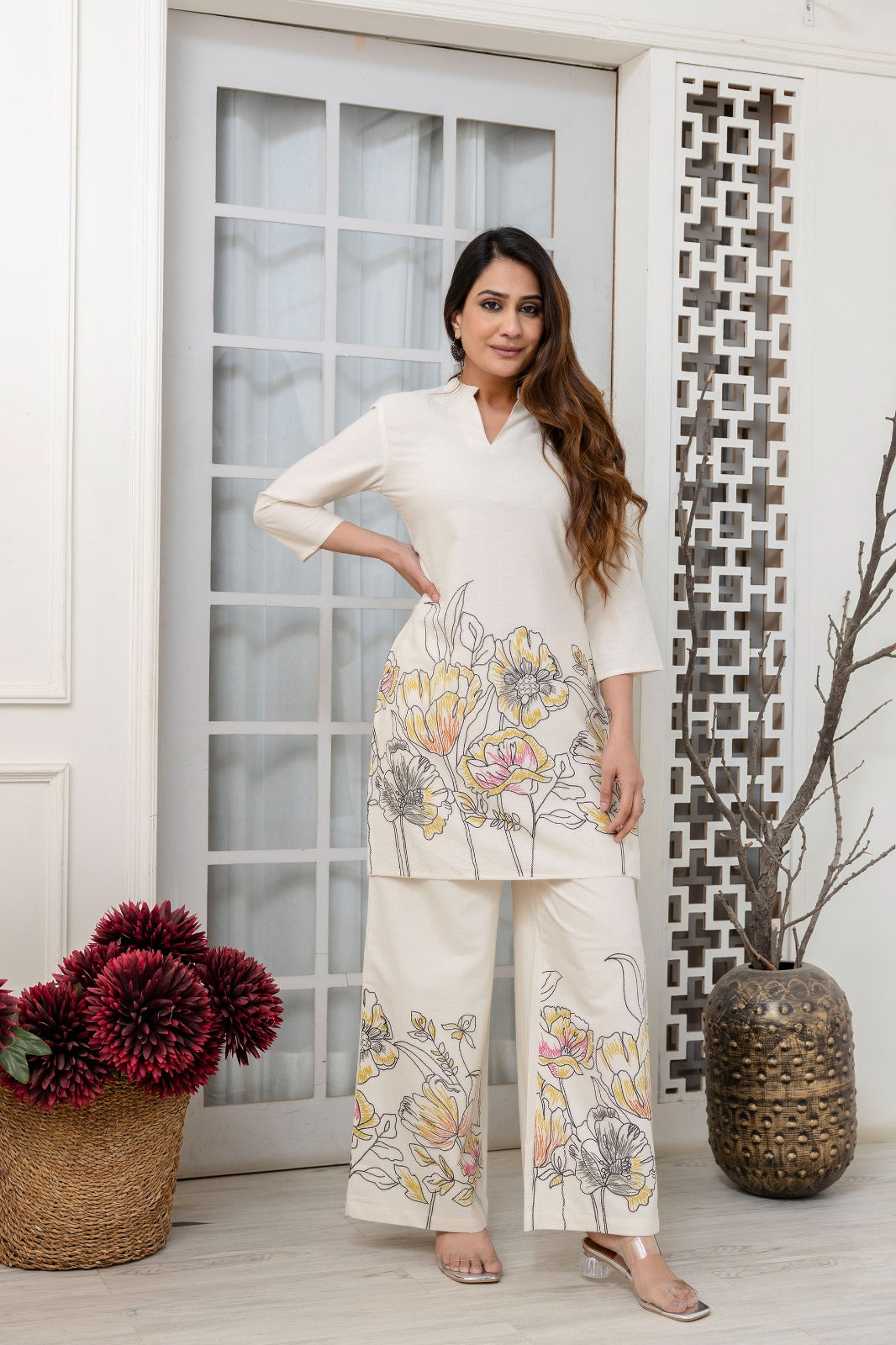 Hardik Pearl Printed Cotton Co-ord Set