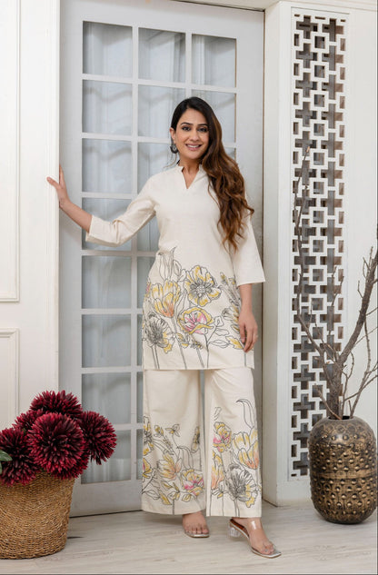 Hardik Pearl Printed Cotton Co-ord Set