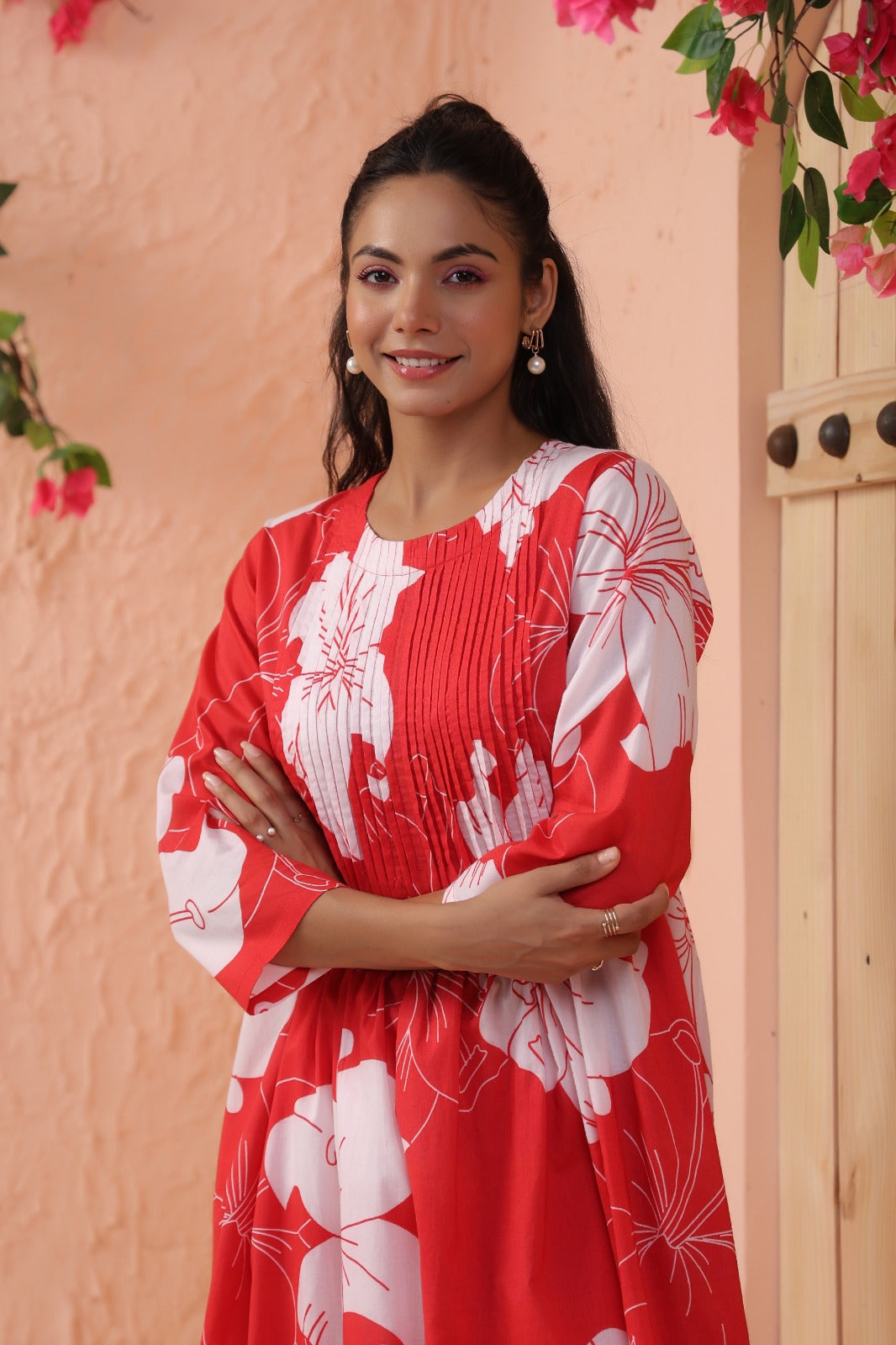 Colba Scarlet Floral Printed Co-ord Set