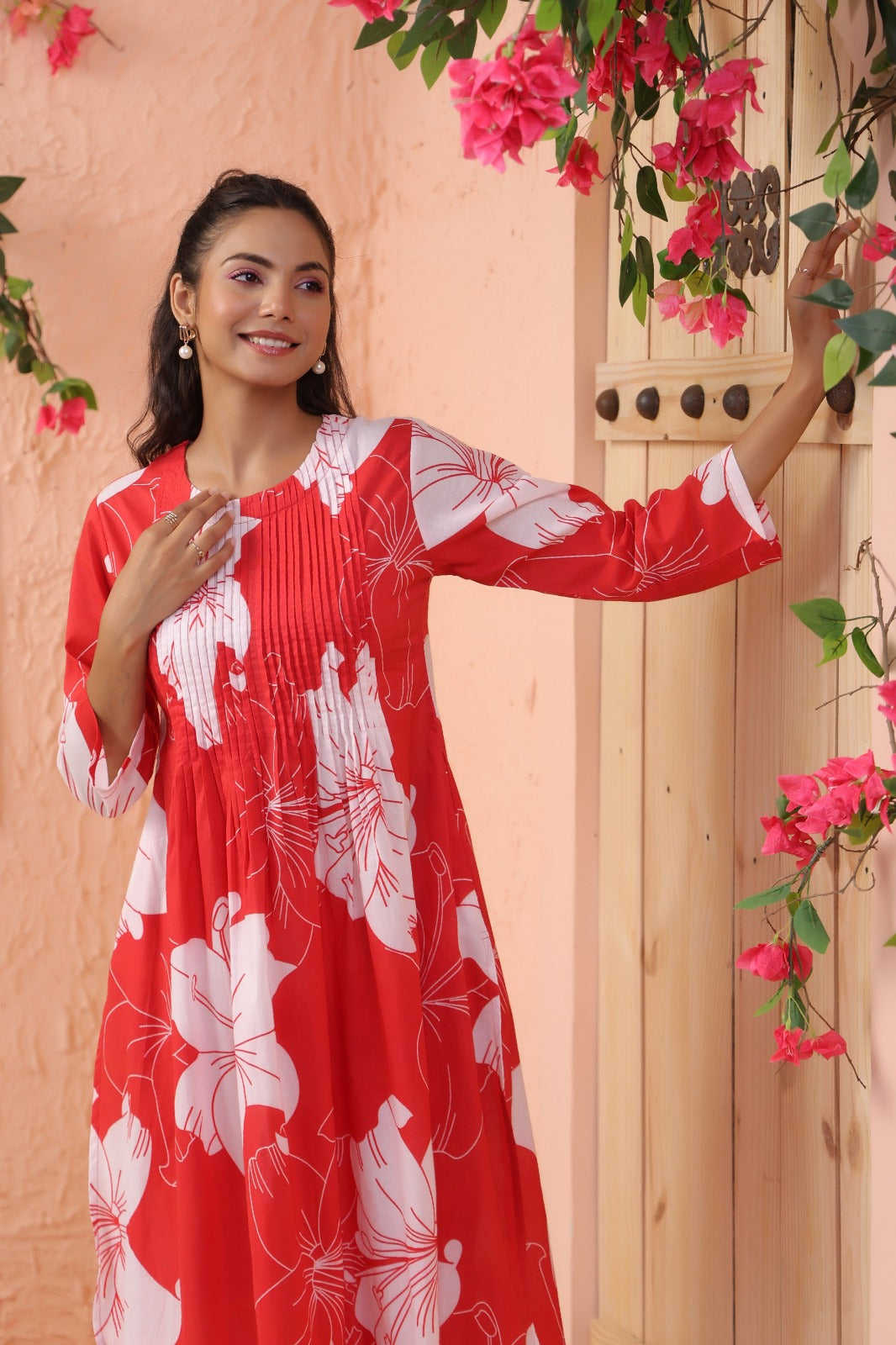 Colba Scarlet Floral Printed Co-ord Set