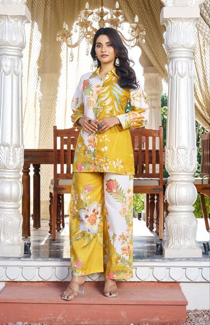 vastramaya amber cotton printed co-ord set