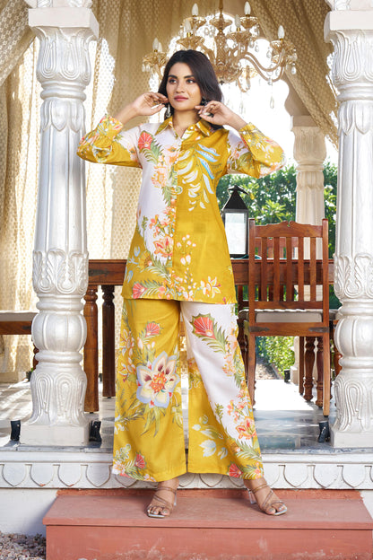 vastramaya amber cotton printed co-ord set