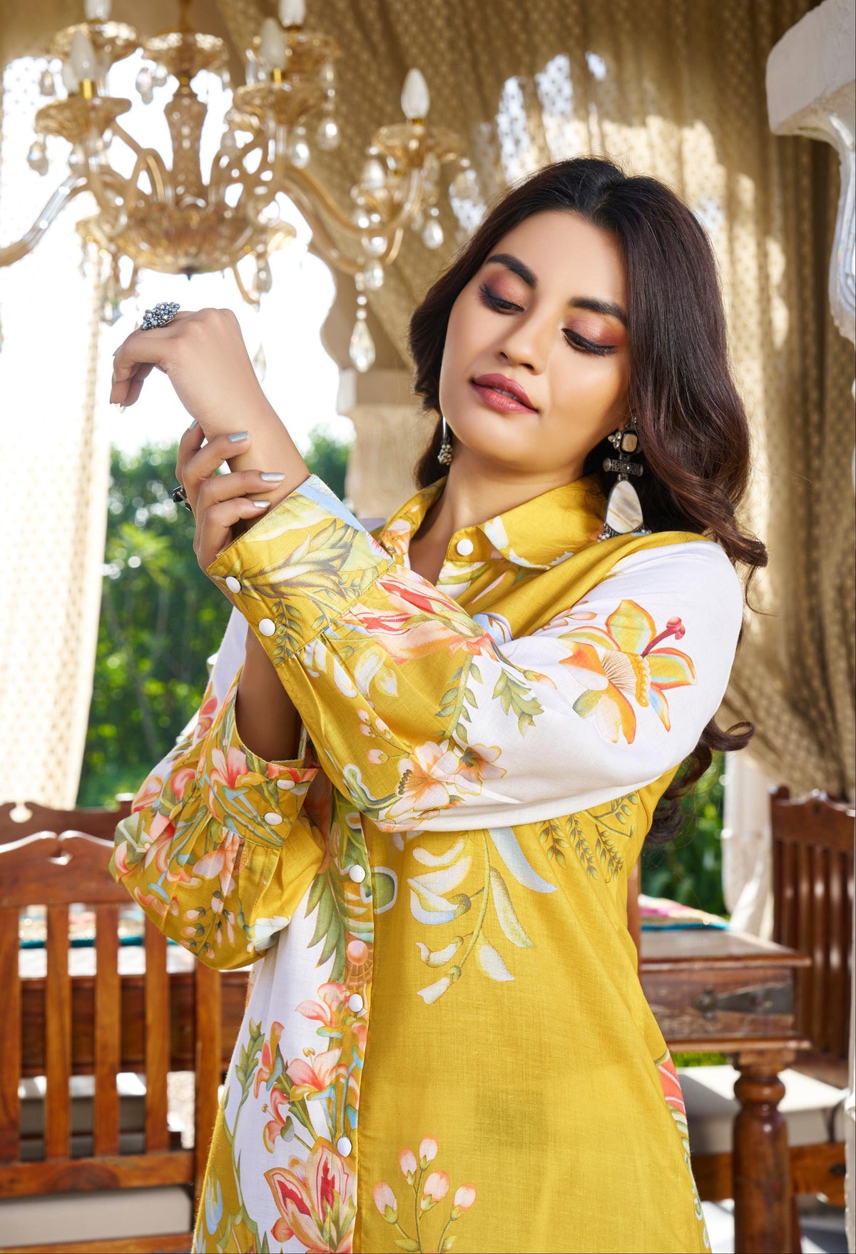 vastramaya amber cotton printed co-ord set