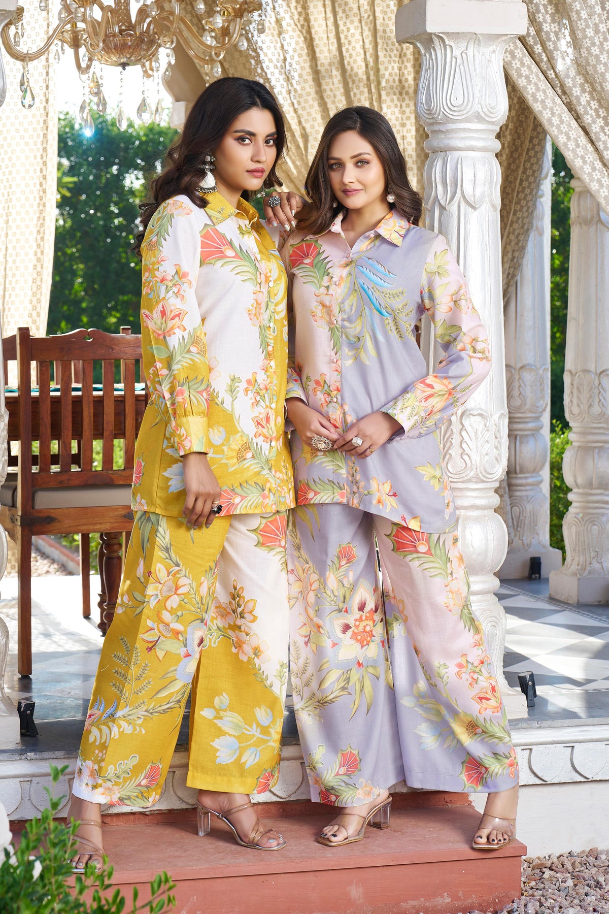 vastramaya amber cotton printed co-ord set