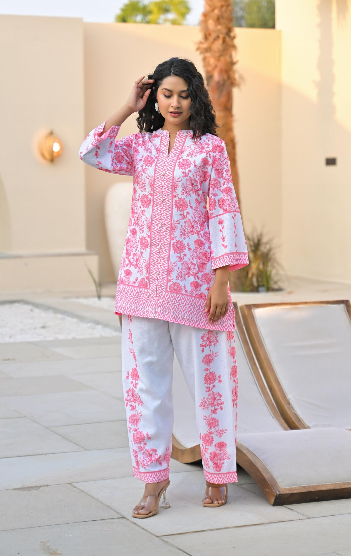 Vastramaya Blush cotton co-ord set
