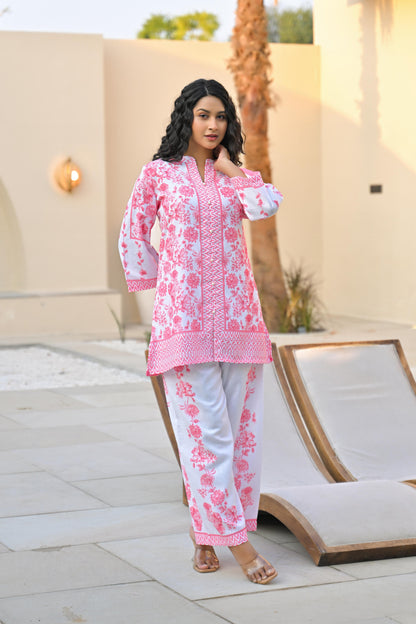 Vastramaya Blush cotton co-ord set