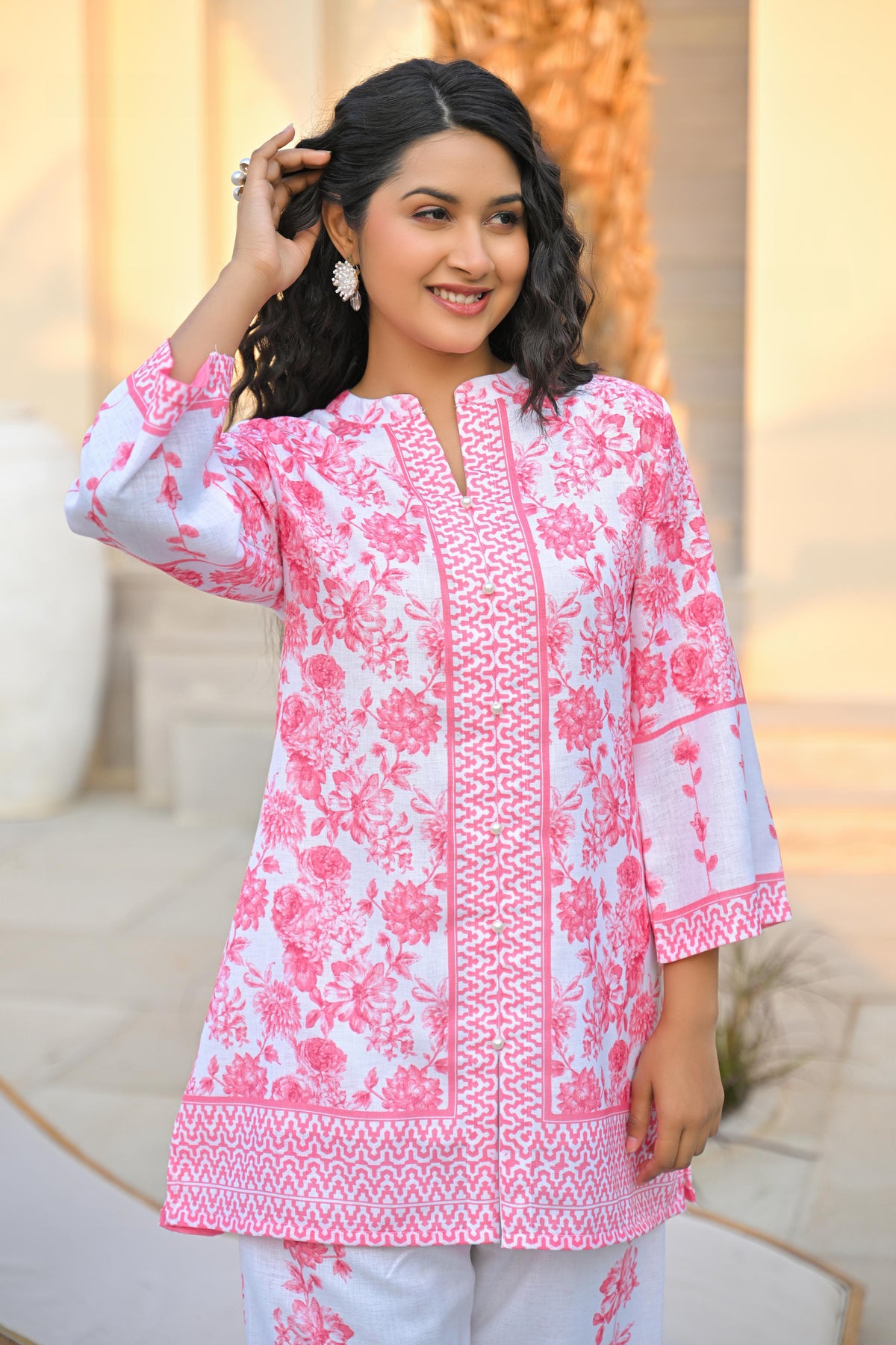 Vastramaya Blush cotton co-ord set