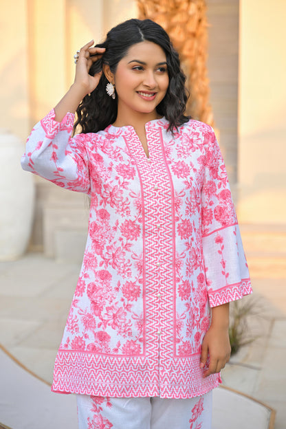 Vastramaya Blush cotton co-ord set