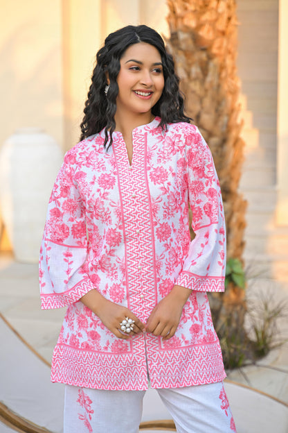 Vastramaya Blush cotton co-ord set
