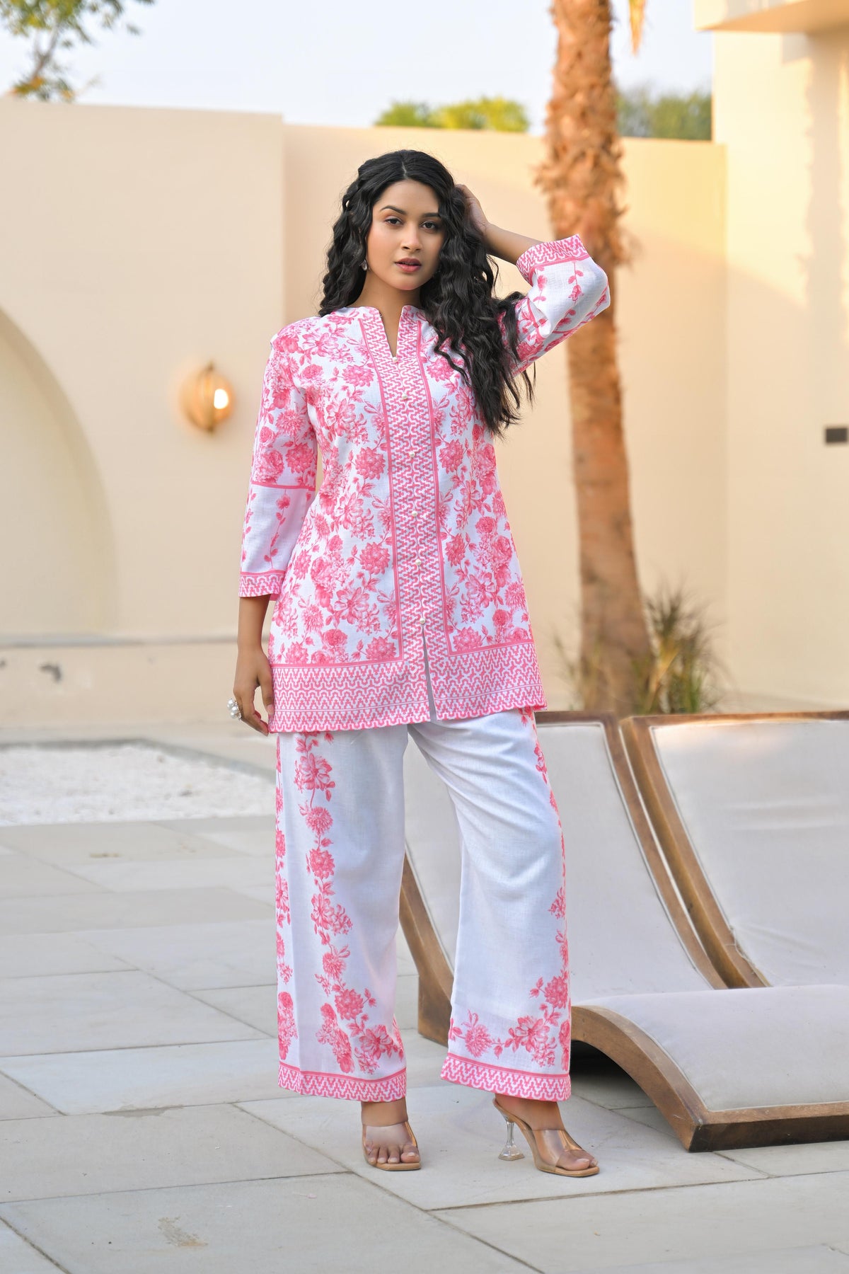 Vastramaya Blush cotton co-ord set