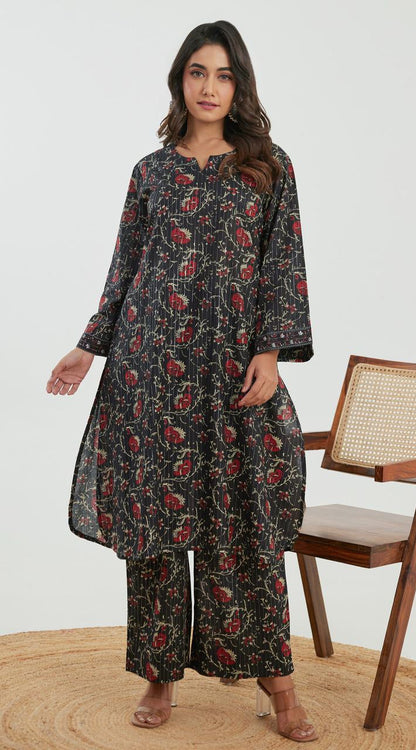 Samragi jade Printed Cotton Co-ord Set