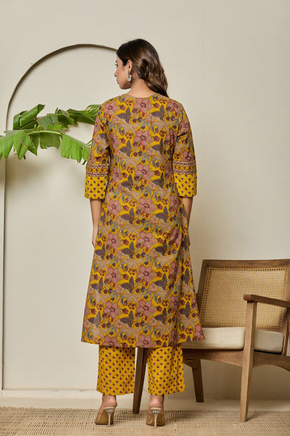 Mika Corn Printed Cotton Suit Set