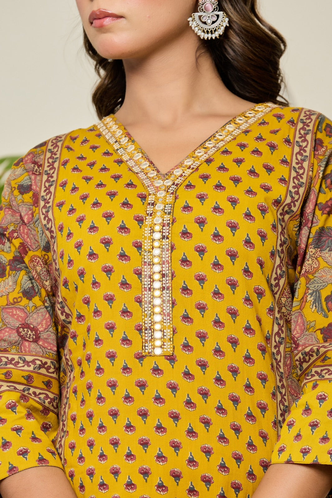 Mika Corn Printed Cotton Suit Set
