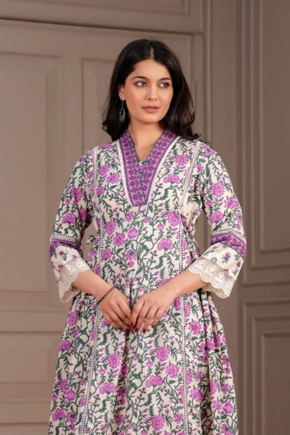 Jayti iris cotton suit set
