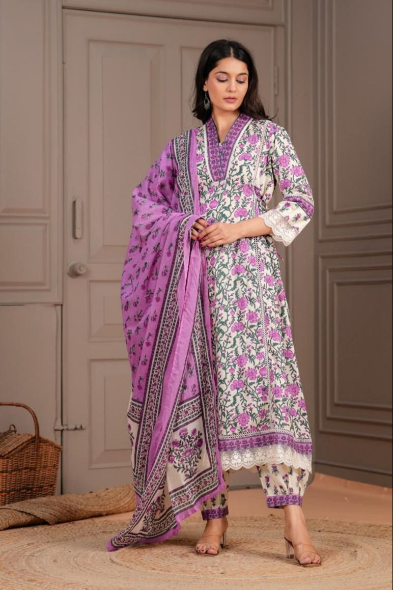 Jayti iris cotton suit set