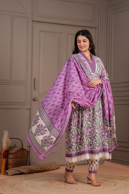 Jayti iris cotton suit set