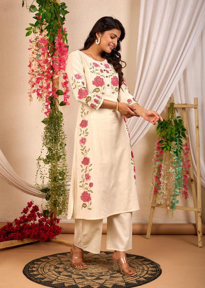 Rajhans Angel Embroidery Cotton Kurta Pant Set