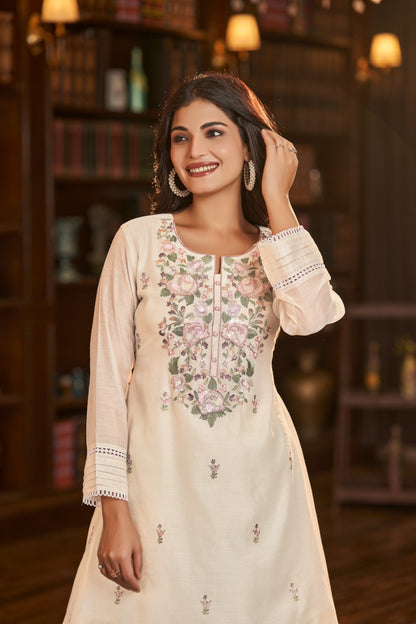 Gaurisha Pearl Embroidery Co-ord Set