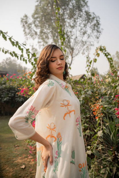 Tiara Garden Cotton Kurta Pant Set