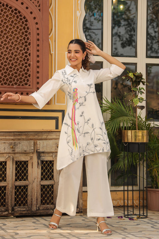 AutumnLane Vastramaya Birdy Cotton Co-ord Set